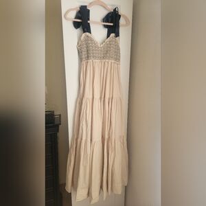Free People Bluebell Solid Maxi Dress. Vacation Sand. Size XS